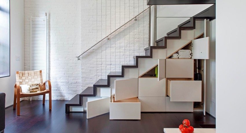 Stairs in the house to the second floor, photos and design features