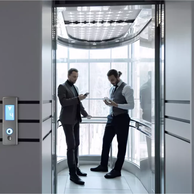 railing in elevator