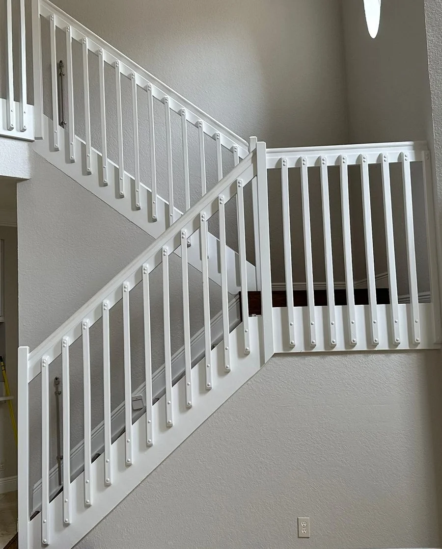 Stylish Wood Stairs with Glass Railings