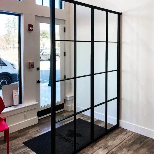 glass divider for living room