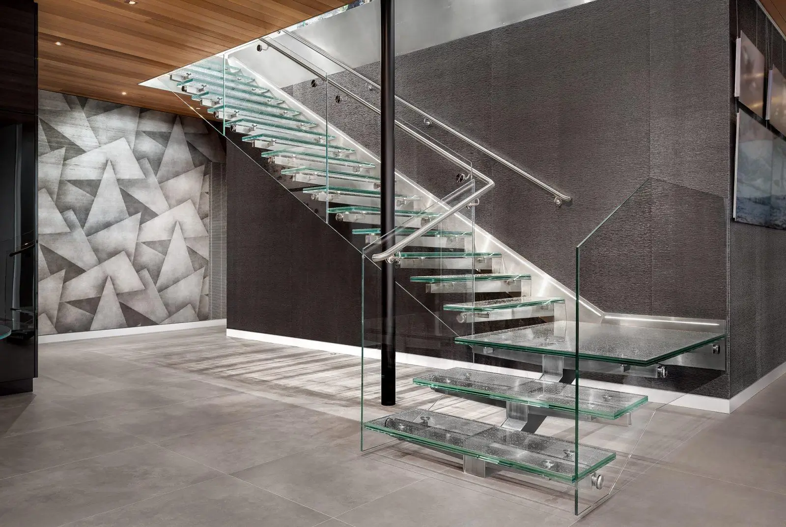 floating glass staircase