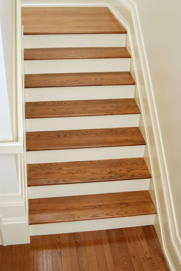 red oak stair tread