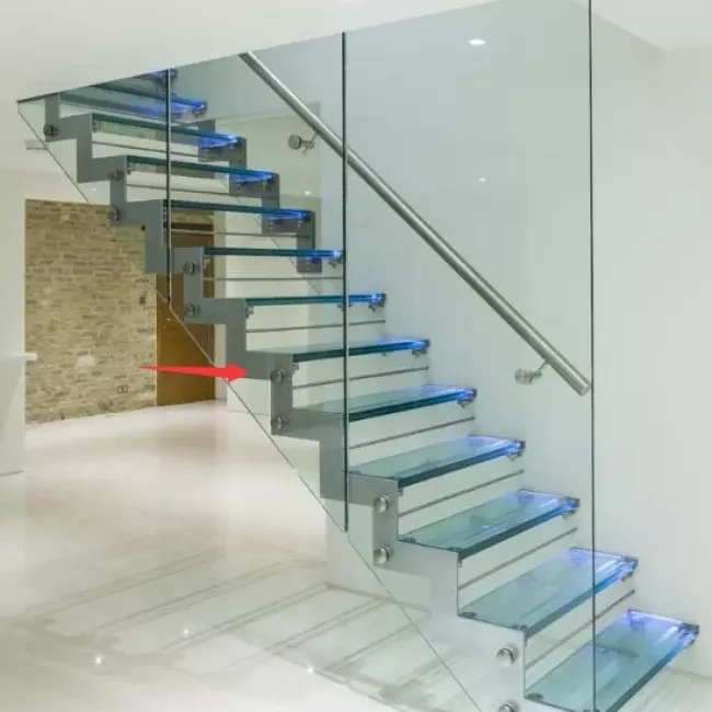 floating glass stairs