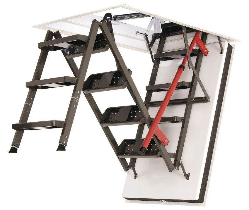 attic ladder with trapdoor