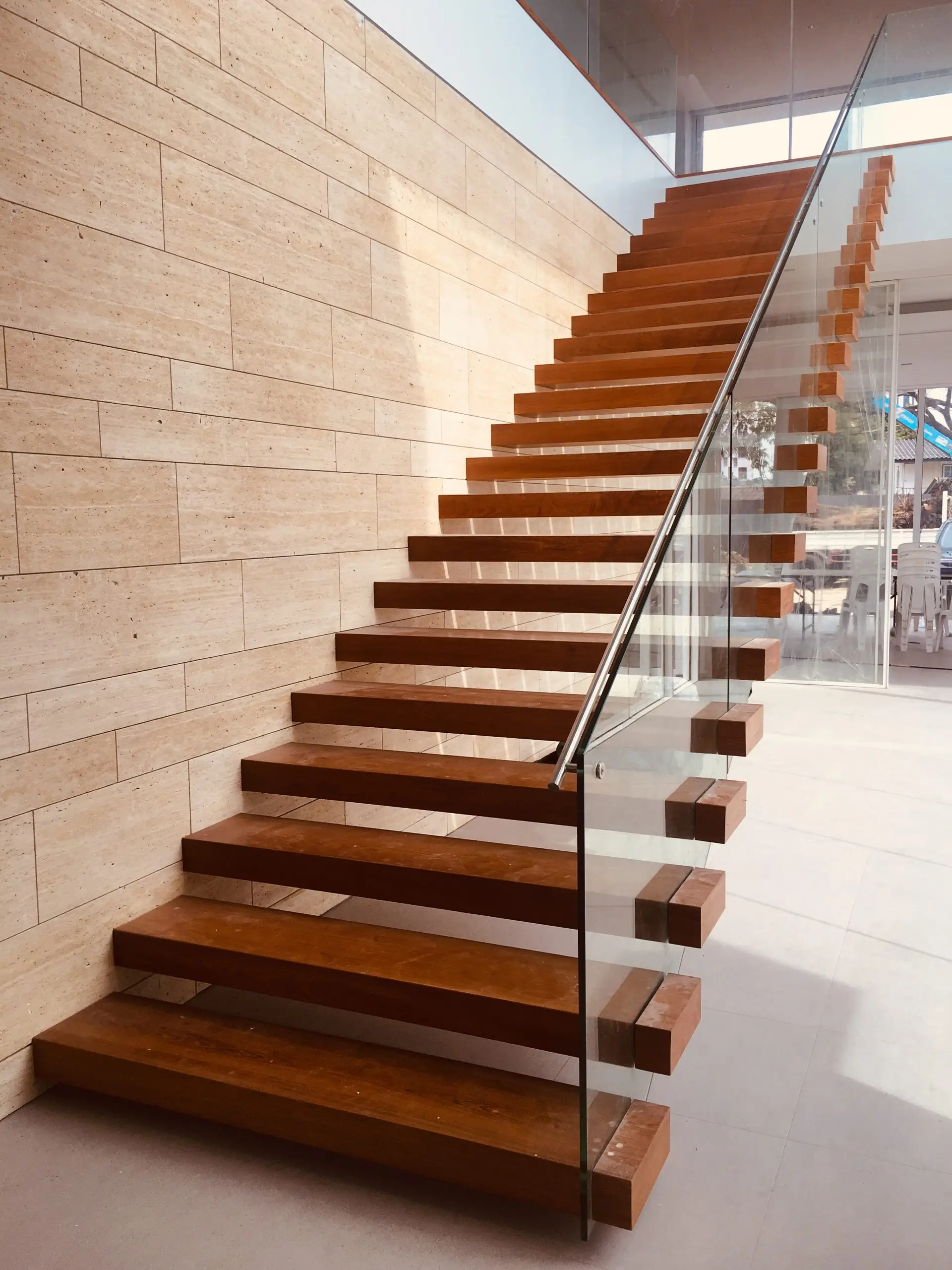teak wood stair treads