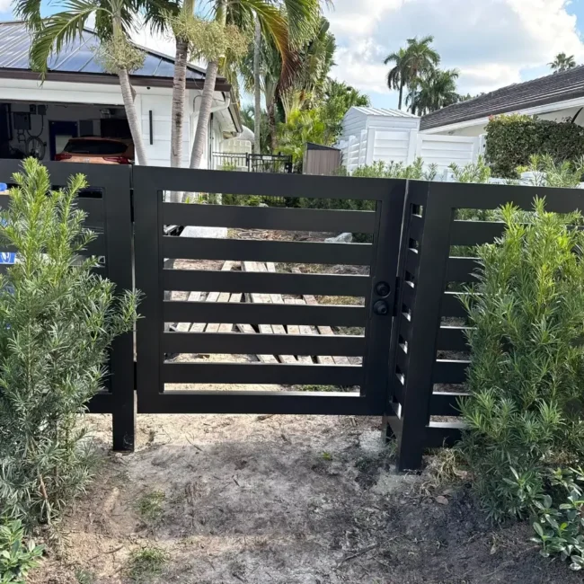 aluminum black fence