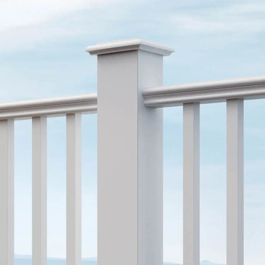 white aluminum railing for steps
