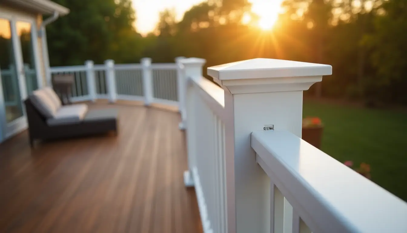white aluminum railing