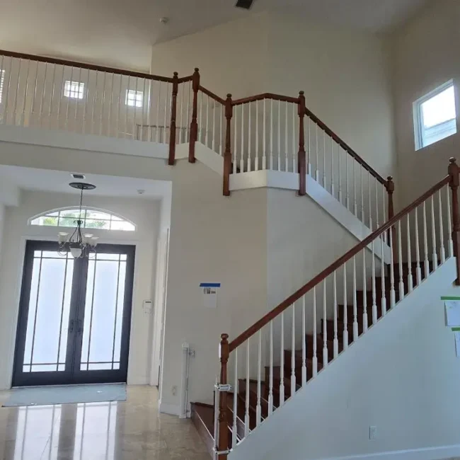 before luxury staircase railings