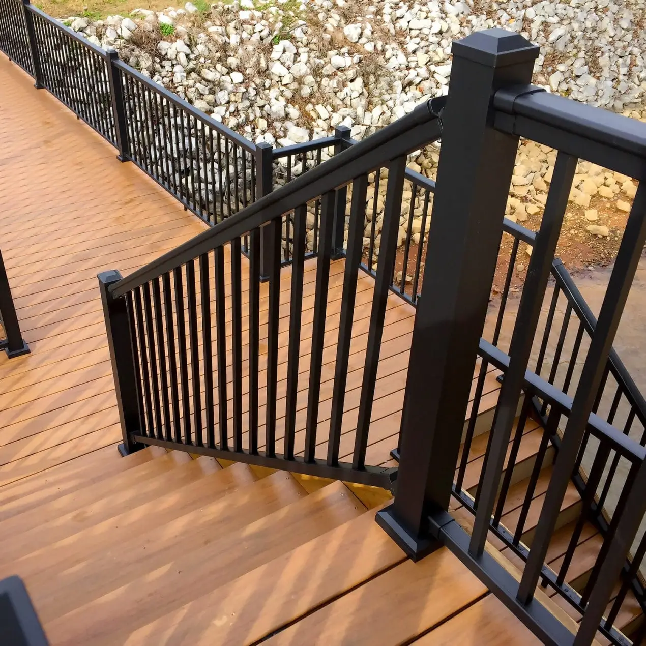 powder coated aluminum deck railing