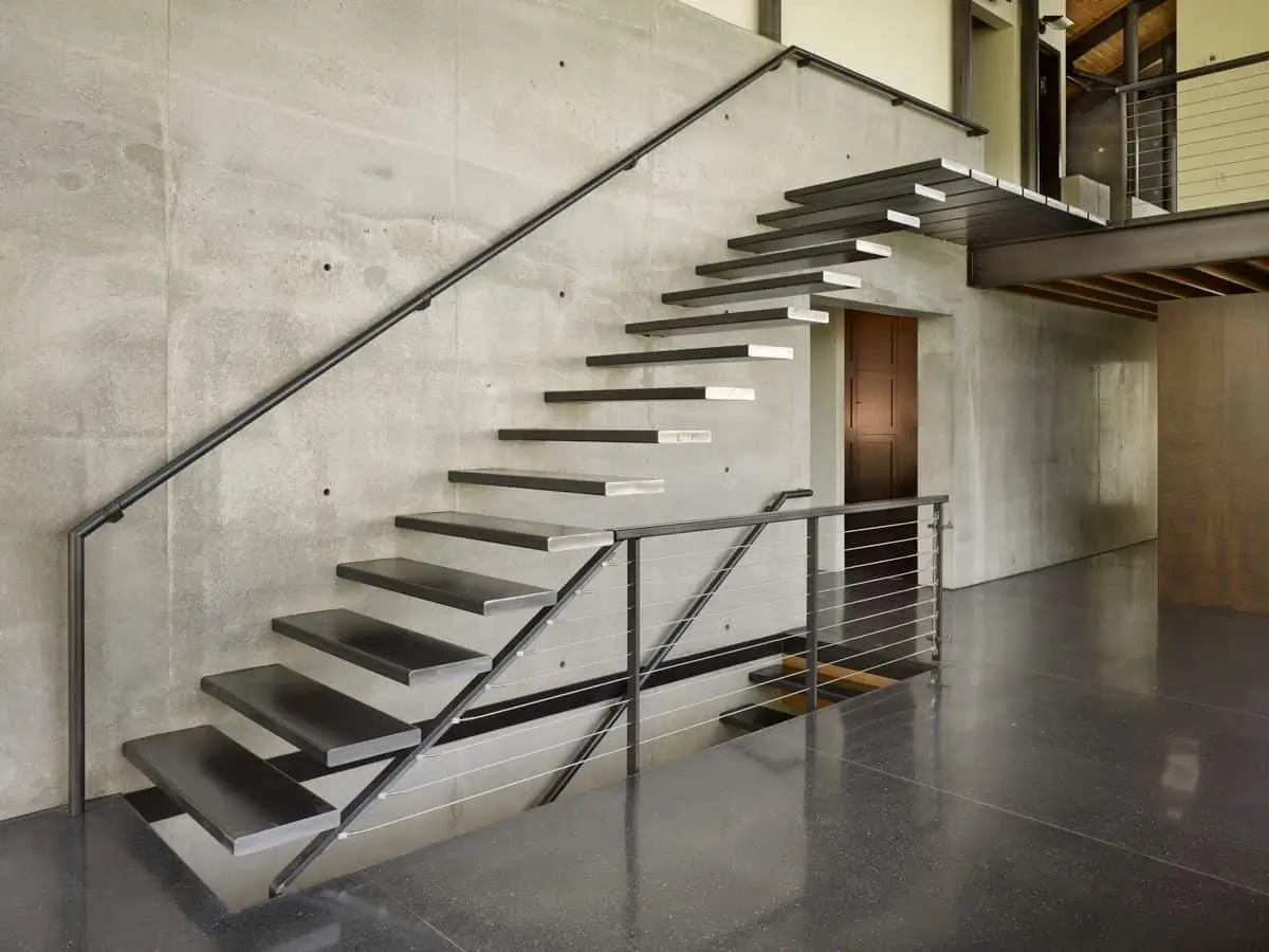 stairs to second floor deck