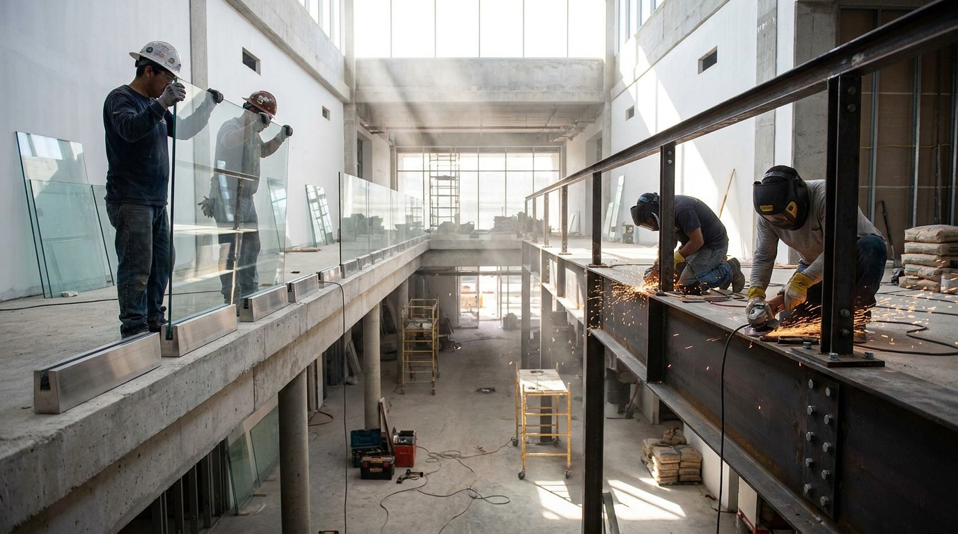 glass railing vs steel railing