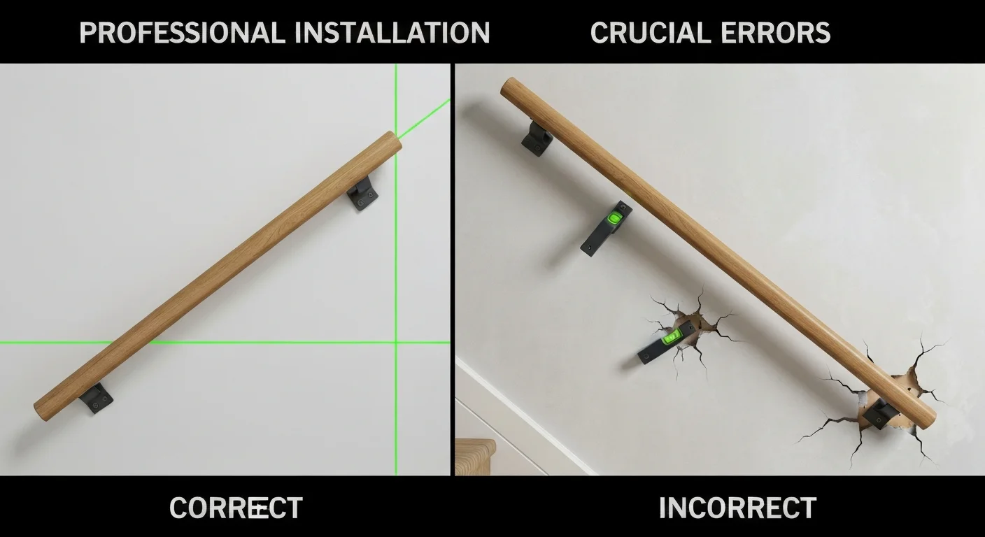 wall mounted stair railing ideas