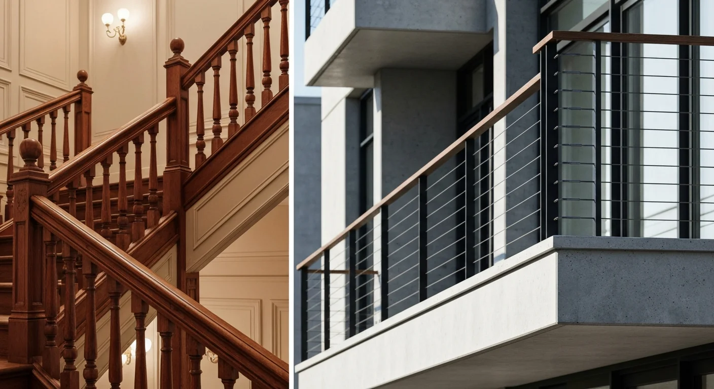 banister vs railing