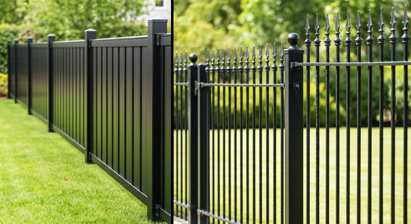 wrought iron vs aluminum fence