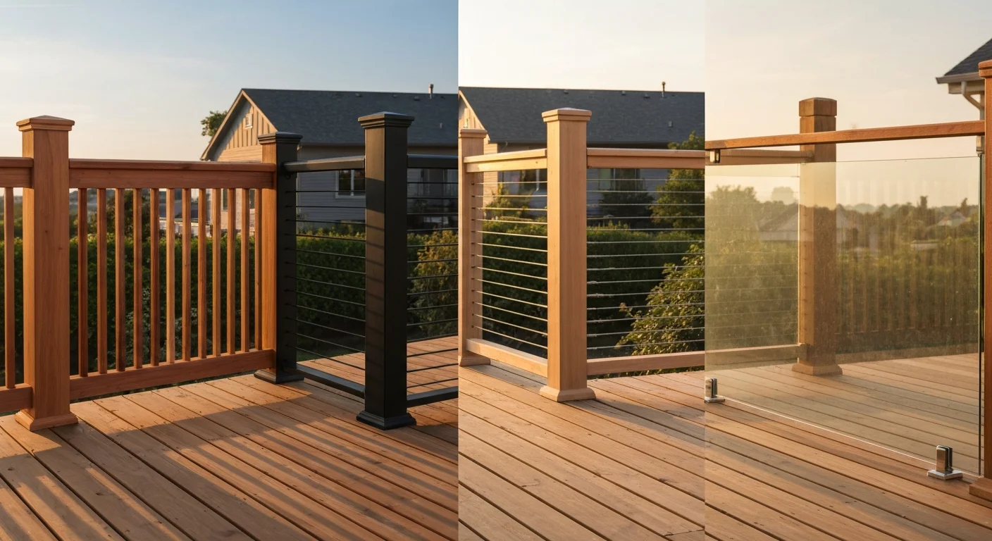 types of deck railing