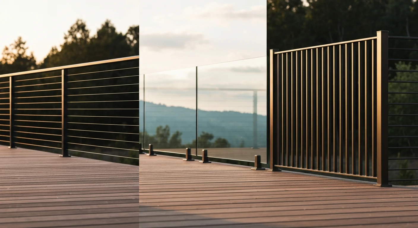 types of deck railing