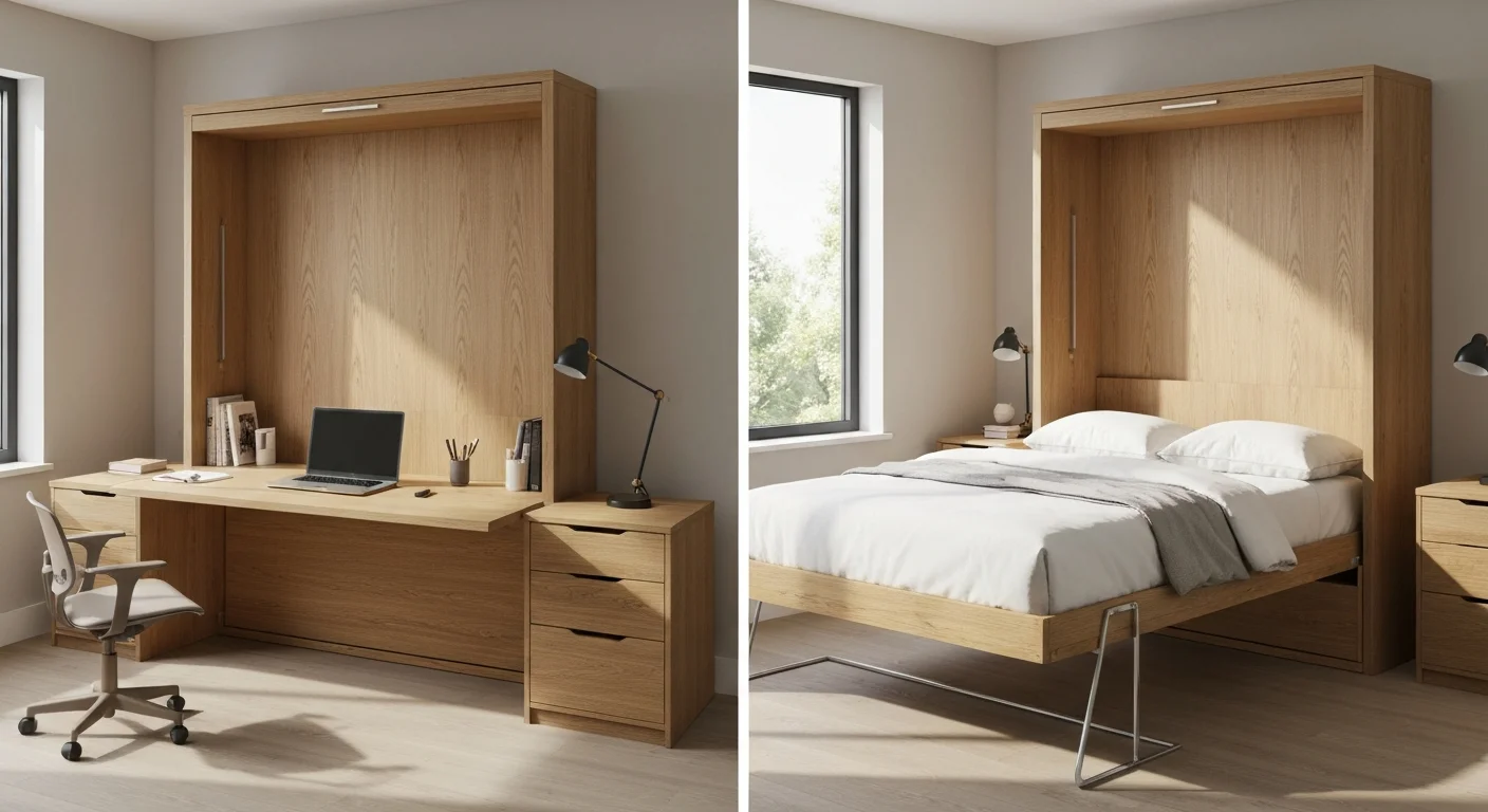 best queen murphy bed with desk