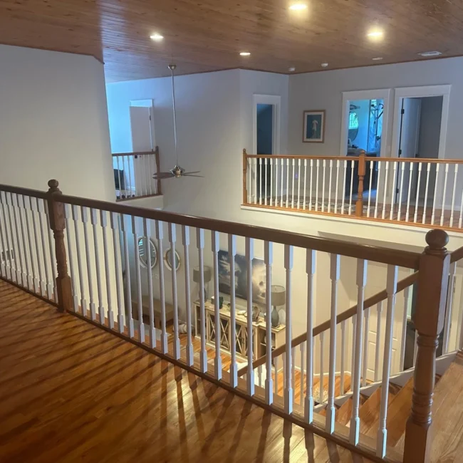 before glass railings