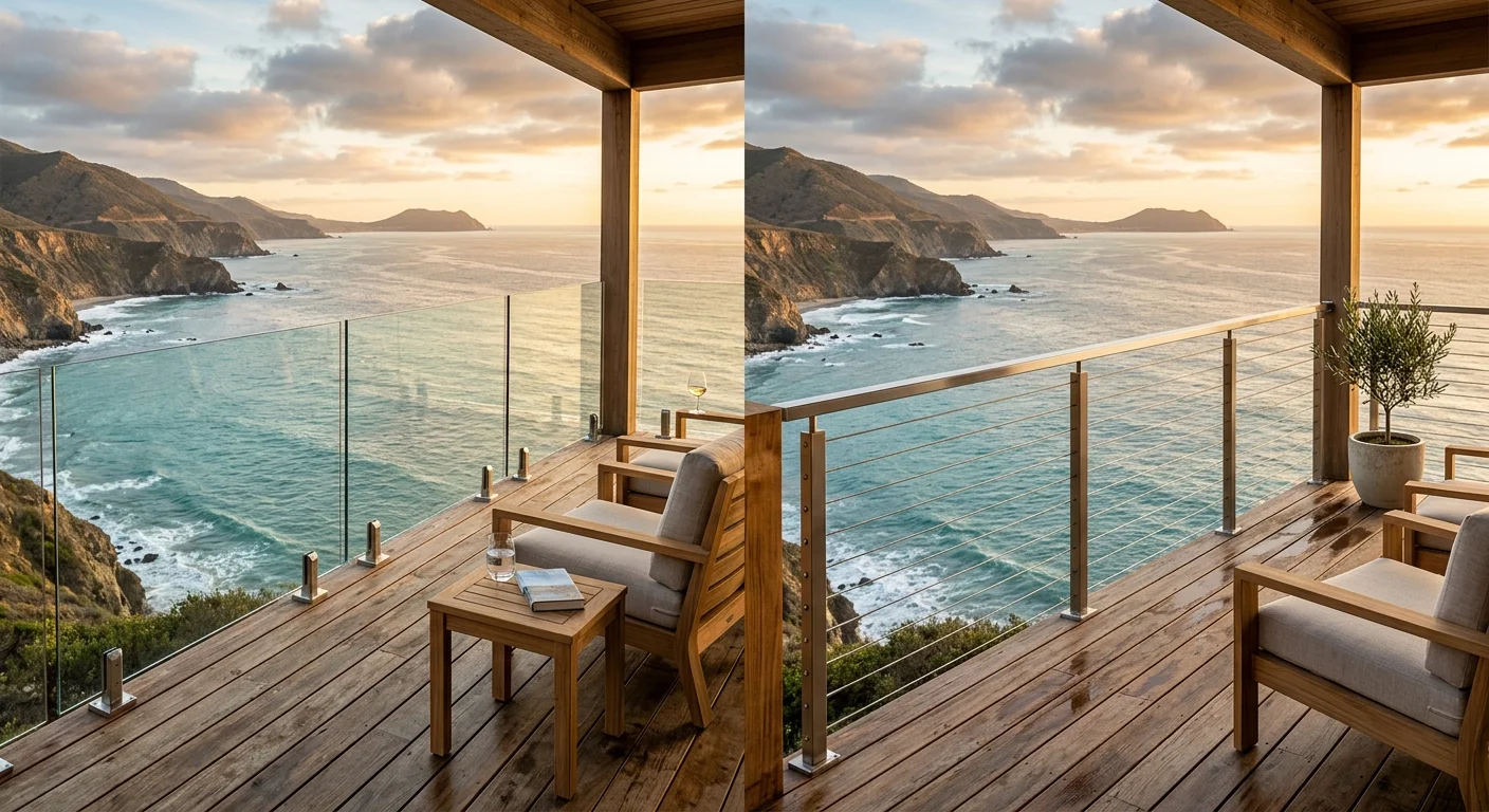 glass vs cable railing