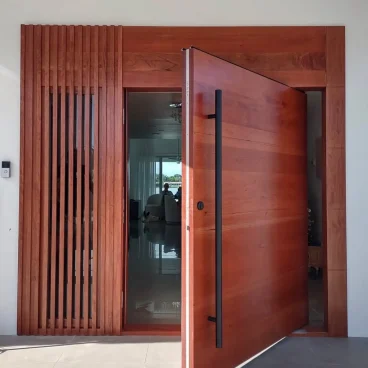 custom red oak door
