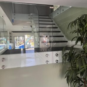 residential glass stair railing