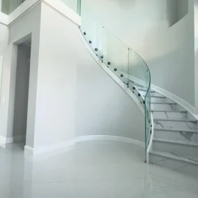 curved glass staircase