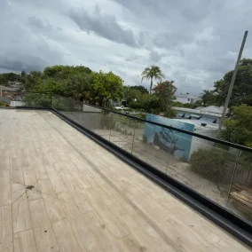 frameless glass stair railing