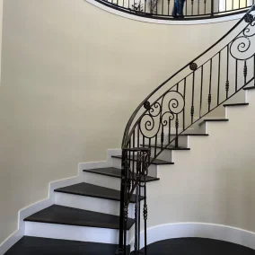 iron modern stair railing design