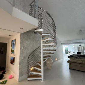 floating spiral staircase