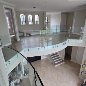 residential glass stair railing